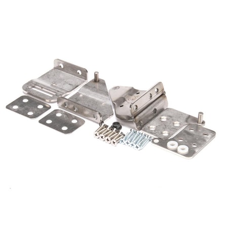 Glastender Hinge Set And Brackets For Wood Doors, 180^ Swing,  06001376